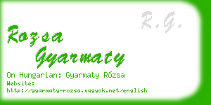 rozsa gyarmaty business card