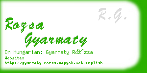 rozsa gyarmaty business card